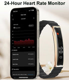 Smart Bracelet Fitness Tracker Heart Rate Monitor Sleep Activity Tracker Step Counter Calories Pedometer Waterproof Slim Thin Health Band for Women Ladies Men