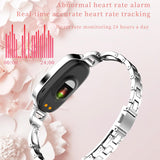 Fitness Trackers for Women Smart Watch Fitness Watch with Sleep Monitoring Heart Rate Monitor Step Counter Female Health Multiple Sport Modes for Android iOS Diamond Silvery