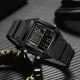 Findtime Square Digital Watch Unique Military Watches Waterproof Sport Wristwatch Fashion Tactical Watches Casual LED Stopwatch Alarm Wrist Watch for Men Women