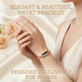 Fitness Tracker Smart Bracelet Fitness Bracelet for Women with Heart Rate Monitor Sleep Tracker Step Counter for Android iOS Silvery