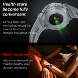 Smart Watch for Men Military Watches Heart Rate Monitor Sleep Tracking Bluetooth Calling Message Notifications Fitness Tracker Step Counter Outdoor Sports Flashlight Remote Camera Waterproof