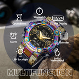 Findtime Digital Watches for Men Tactical Sports 5ATM Waterproof Watch Digital Large Face LED Backlight Wristwatch-3186
