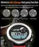 Findtime Men’s Fitness Activity Tracker Watch with Pedometer Calories & Distance Tracking Dual Time 5ATM Waterproof Countdown Timer Stopwatch Luminous Large Face Digital Watch