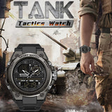 Findtime Mens Military Watch Tactical Waterproof Watches Sport Outdoor Digital Analogue Wristwatch Army Big Face Alarm Stopwatch LED Watch for Men