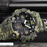 Findtime Big Face Men's Watches 50M Waterproof, Mens Analog Digital LED Outdoor Sport Watch 12H/24H Stopwatch Three Time Display