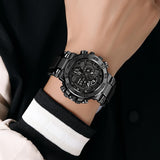 Findtime Mens Watch Sport Military Watches Colorful Waterproof Digital Analog Watch Tactical Outdoor Big Face Wrist Watches Dual Time LED Luminous Alarm Stopwatch