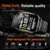 Military Smart Watches for Men Fitness Watch Fitness Tracker with Heart Rate Monitor Sleep Monitoring Calorie Distance Pedometer Bluetooth Call for Android iOS