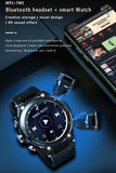 Smart Watch with Earbuds Inside, 2 in 1 Touch Smartwatch Bluetooth Earphones Combo TWS Wireless Headset Speaker Local MP3 Music Player Bluetooth Call Activity Tracker
