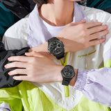 Findtime Watches for Women Digital and Analog Sports Military Outdoor Waterproof Watch for Ladies with Stopwatch Alarm Dual Time Display White