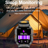 Military Watches Smart Watches Fitness Watch Fitness Tracker with Heart Rate Monitor Sleep Monitor Sports Modes Flashlight for Android iOS