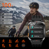 Military Smart Watches for Men Fitness Watch Fitness Tracker with Heart Rate Monitor Sleep Monitoring Calorie Distance Pedometer Bluetooth Call for Android iOS