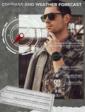 Findtime Men's Military Watches for Men Tactical ABC Digital Watch Outdoor Sports Altimeter Barometer Compass Thermometer Fitness Tracker Watch Step Counter Dual Time Stopwatch Countdown Waterproof Wristwatch