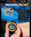 Findtime Men’s Fitness Activity Tracker Watch with Pedometer Calories & Distance Tracking Dual Time 5ATM Waterproof Countdown Timer Stopwatch Luminous Large Face Digital Watch