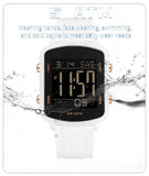 Findtime Unisex Digital Watch with Large Display 5ATM Waterproof Sports Watch Lightweight Silicone Strap Backlight LED Stopwatch Alarm Dual Time Modern Square Casual Watch for Men & Women