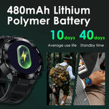 Mens GPS Smart Watches for Android iOS phones Rugged Smart Watch for Outdoor Sports with 480mAh Longer Battery Life Fitness Tracker