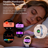 2-in-1 Smart Watch with Built-in Bluetooth Earbuds for Women 1.53" AMOLED Bluetooth Calling 100+ Sports Modes 24/7 Heart Rate Sleep Monitor Message Notifications Faces Fitness Tracker for ios Android