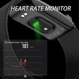 Smart Bracelet for Men Women Fitness Tracker Health Wristband Heart Rate Monitor Sleep Tracker Step Counter Pedometer Waterproof Wearable Activity Tracker, Free App