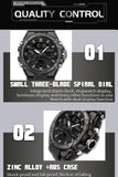 Findtime Mens Digital Analog Watches for Men, Men's Sports Outdoor Watch Military Tactical Wristwatch with Alarm Water Shock Resistant Date Dual Display Stopwatch