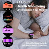 Smart Watch with Earbuds Fitness Watch with Sleep Tracker Heart Rate Monitor Pedometer Watch Calorie Bluetooth Call for iOS Android