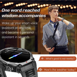 Smart Watch for Men Military Watches Heart Rate Monitor Sleep Tracking Bluetooth Calling Message Notifications Fitness Tracker Step Counter Outdoor Sports Flashlight Remote Camera Waterproof