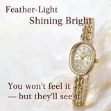 Findtime Gold Watches for Women Vintage Watch Bracelet Womens Dainty Gold Watch Analog Wrist Watches for Women with Fold-Over Clasp