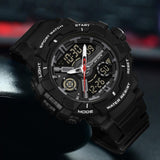 Findtime Men's Colorful Watches Sports Outdoor Waterproof Big Face Watch for Men with LED Alarm Date Dual Dial Time Stopwatch