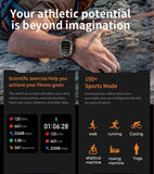 Military Smart Watch for Men Rugged Outdoor Smartwatch with Compass Flashlight Bluetooth Call Voice Assistant 100+ Sports Modes IP68 Waterproof Fitness Tracker with Heart Rate Monitor Sleep Tracker