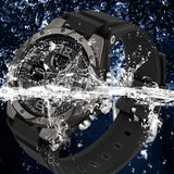 Findtime Watches for Women Digital and Analog Sports Military Outdoor Waterproof Watch for Ladies with Stopwatch Alarm Dual Time Display White