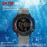 Findtime Sports Watches for Men Digital Waterproof Watch Alarm Clock Stopwatch Countdown Calendar Tactical Mens Watch Running Outdoor Relojes para Hombres Hiking Dual Time
