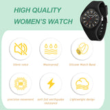 Findtime Watches for Women Ladies Jelly Casual Simple Nurse Easy to Read Arabic Numerals Girls Womens-3253