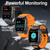 Military Watches Smart Watches Fitness Watch Fitness Tracker with Heart Rate Monitor Sleep Monitor Sports Modes Flashlight for Android iOS