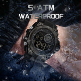 Findtime Mens Digital Watch Sports Fashion Wrist Watches for Men with Countdown/Dual Time Display/Stopwatch/LED Back Light/Alarm/Date