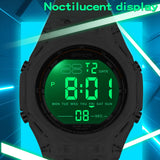 Findtime Digital Watches for Men Women Waterproof Sports Watch with Stopwatch Countdown Alarm Silicone Strap Unique Style Transparent Case