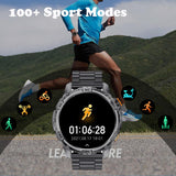 Rugged Smart Watches for Men Military Fitness Tracker with Answer/Make Calls 110+ Sports Modes Sleep Monitor LED Flashlight Smartwatch for Android and iOS