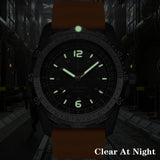 Findtime Solar Powered Watches for Men 5ATM Waterproof Diving LED Men's Wristwatch for Marathon Survival Swimming Military Tactical Field Watch