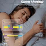Smart Rings for Men Women, Fitness Ring Heart Rate Blood Pressure Ring Sleep Stress Monitor Pedometer Calories Step Counter Fitness Tracker