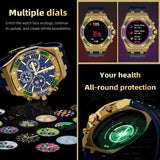 Smart Watch Answer Make Calls Message Reminder Smartwatch Compatible iPhone Heart Rate Monitor Bluetooth Diamond Smart Watches for Men