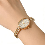 Findtime Gold Watches for Women Vintage Watch Bracelet Womens Dainty Gold Watch Analog Wrist Watches for Women with Fold-Over Clasp