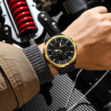 Findtime Fashion Men's Digital Analog Sports Watch, 53mm Large Face 50M Waterproof Multifunction Luminous Watch with Alarm, Stopwatch, Dual Time, Silicone Strap