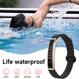 Smart Bracelet Fitness Tracker Heart Rate Monitor Sleep Activity Tracker Step Counter Calories Pedometer Waterproof Slim Thin Health Band for Women Ladies Men
