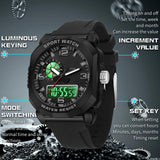 Findtime Cool Watches for Men Construction Heavy Duty Punk Designer Unique Sports Wrist Watch with 5ATM Waterproof Dual Time Display