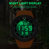 Findtime Mens Digital Watch Tactical Waterproof Large Numbers Alarm Countdown Stopwatch Sports Running Military Watches for Men Simple Electronic Wristwatch