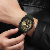 Findtime Cool Watches for Men Construction Heavy Duty Punk Designer Unique Sports Wrist Watch with 5ATM Waterproof Dual Time Display