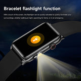 Fitness Tracker Smart Watch with LED Flashlight Bluetooth Call Sleep Monitor Step Calorie Counter Pedometer Activity Sport Watches for Women Men