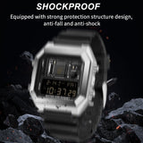 Findtime Square Digital Watch Unique Military Watches Waterproof Sport Wristwatch Fashion Tactical Watches Casual LED Stopwatch Alarm Wrist Watch for Men Women