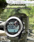 Findtime Men’s Fitness Activity Tracker Watch with Pedometer Calories & Distance Tracking Dual Time 5ATM Waterproof Countdown Timer Stopwatch Luminous Large Face Digital Watch