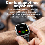 Compass Smart Watch with LED Flashlight Waterproof Swimming Watches, 2.01'' Military Fitness Tracker Rugged Tactical Smartwatch (Answer/Make Call)