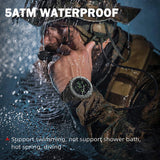 Findtime Running Watches for Men with Compass Metronome Pedometer 5ATM Waterproof Outdoor Workout Tactical Military Mens Digital Watch