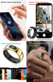Smart Ring for Men Women Smart Ring Sleep Tracker SNS Notification Fitness Tracker Gesture Control Pedometer Calories Step Counter Compatible with iOS Android