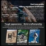 1.85" Large Screen Smart Watch for Men Android Military Smart Watches Mens Make/Answer Calls,Heart Rate,Sleep,Blood Oxygen Monitor Sports Running Activity Tracker